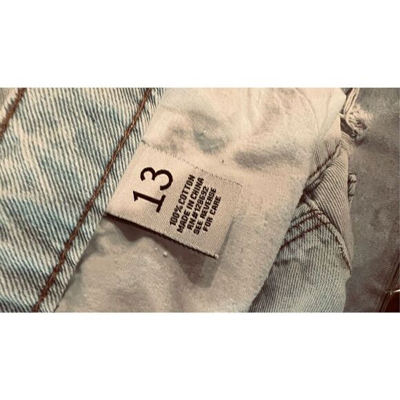 Madden NYC Wide Leg Light Distressed Jeans Juniors Size 13 - Picture 6 of 9